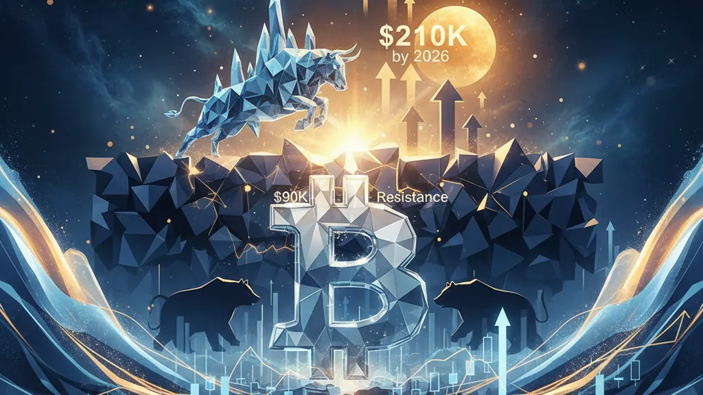 Bitcoin Battles $90K Resistance; Models Predict $210K by 2026