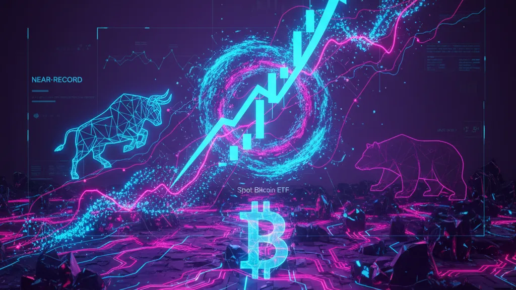 Spot Bitcoin ETFs Hit $1B Weekly Inflows as Cumulative Flows Near Record