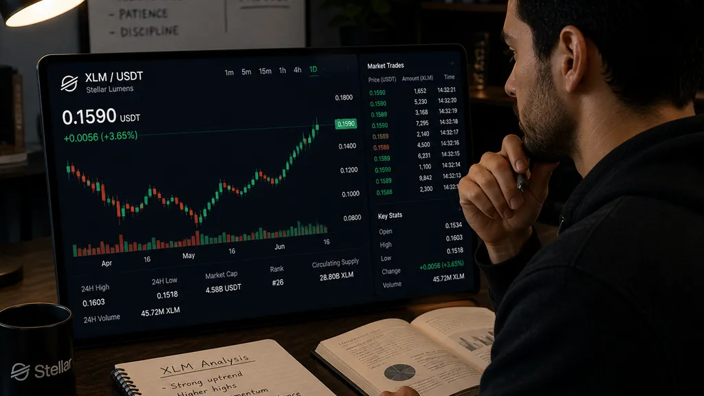 Stellar Consolidates Near $0.159 as Mixed Signals Cloud Price Direction