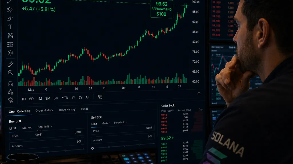 Solana ETF Inflows Reach 10-Month High as SOL Approaches $100