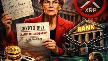 Warren Files 40 Amendments to CLARITY Act Targeting XRP Regulation