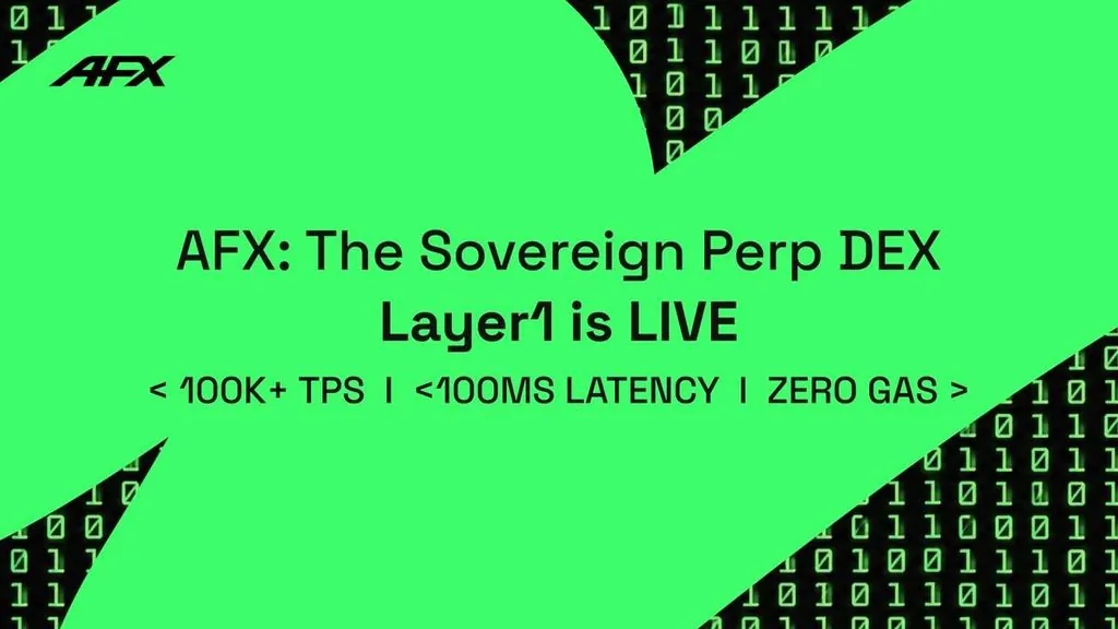 AFX Launches Sovereign Layer 1 Optimized for Perpetual Futures DEXes
