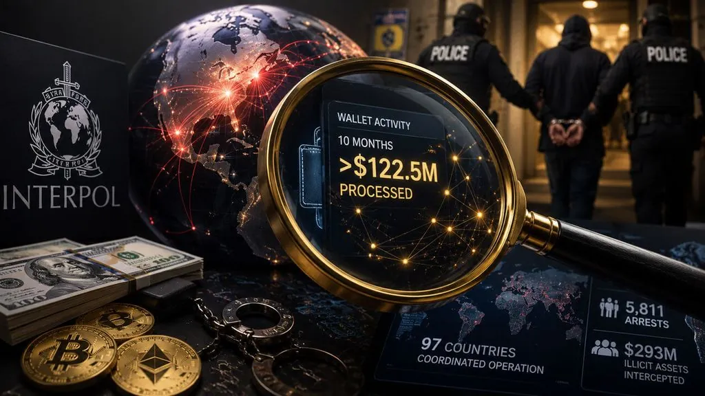 Interpol Shuts Down Crypto Wallet Linked to 20-Year-Old Fraudster After $122M Flow