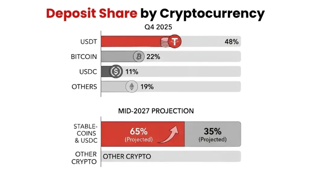 Stablecoins Emerge as Primary Currency for Crypto Gambling Operations