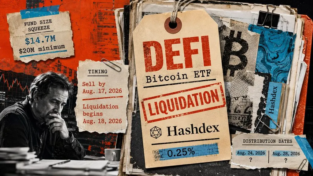 Hashdex Shutters Bitcoin ETF, Liquidating $14.7M Fund by August 18