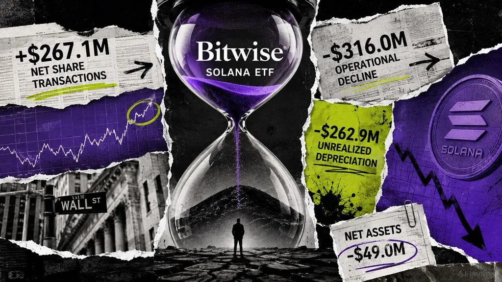 Bitwise Solana ETF Saw $267M Inflows Wiped Out by SOL Price Decline